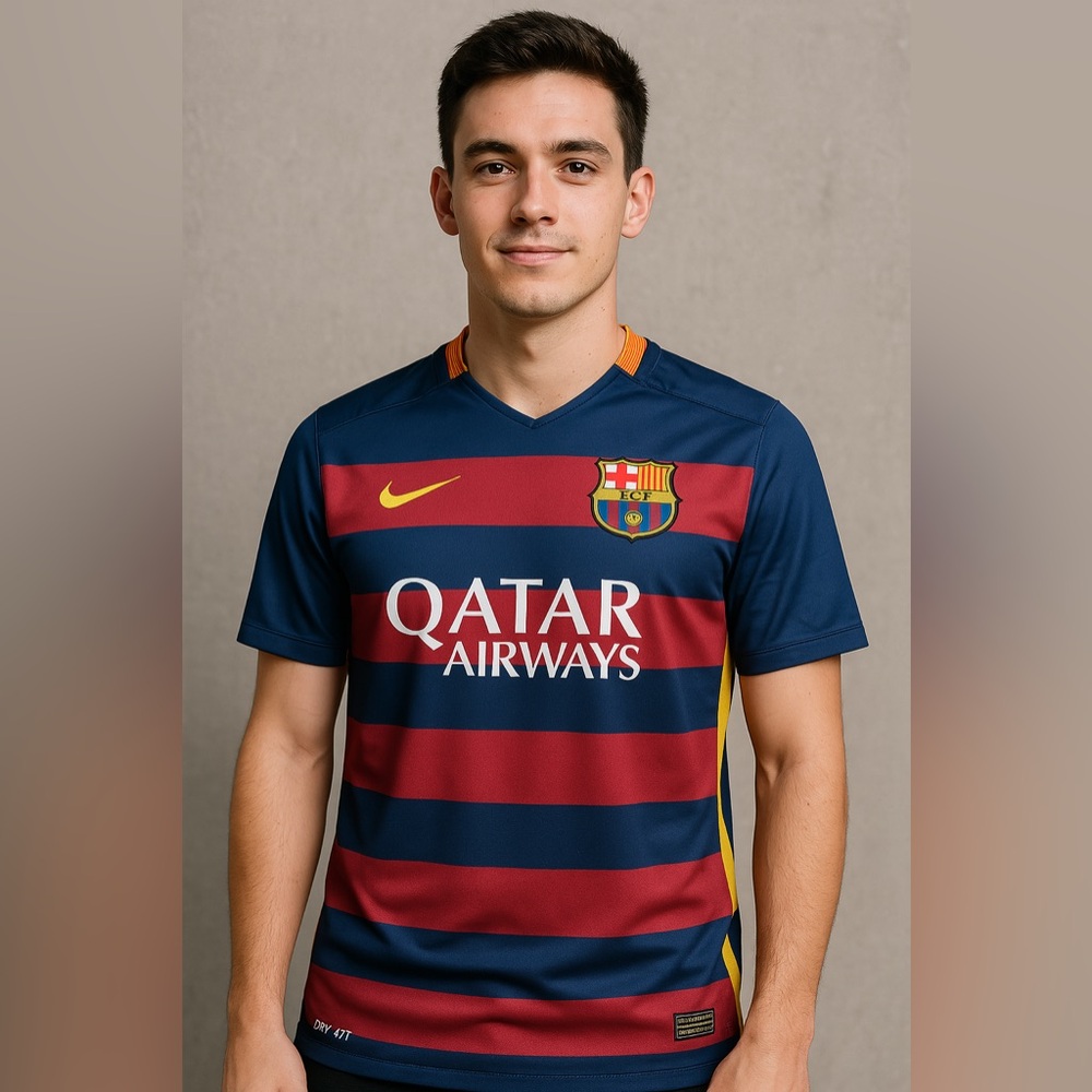 Nike FCB Striped Barcelona Messi #10 Jersey